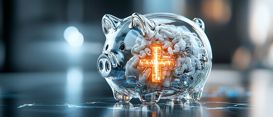 Poster - Investment strategy insights financial sector digital illustration modern environment close-up view innovation in savings