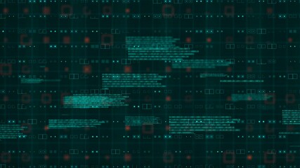 Poster - digital cyberspace and digital data network connections concept. data transfer matrix concept backgr