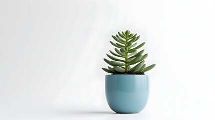 Sticker - Minimalist Potted Succulent Plant in Ceramic Vase for Elegant Modern Home or Office Decor with Clean Botanical Aesthetic