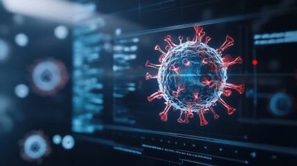 Poster - Detailed Visualization of Coronavirus Structure with Digital Elements