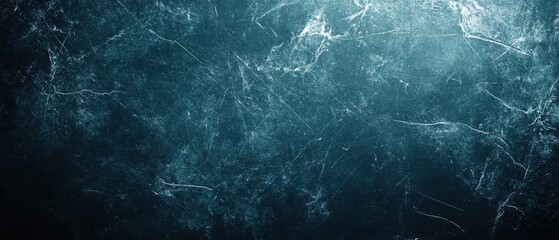 Poster - Dark teal surface with white scratches and a light gradient creating a textured effect