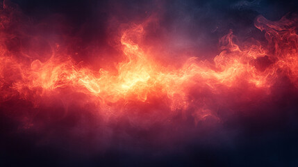 Poster - Fiery Abstract Background Red Orange Yellow Flames Design Texture hot art fire heat glow dark smoke 