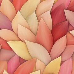 Poster - Soft Layered Autumn Leaves with Gradients in a Seamless Pattern Design
