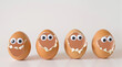 © Svetlana Kolpakova - Creative Eggs with Googly Eyes and Funny Faces Bringing Laughter to Kitchen Decor. Easter concept