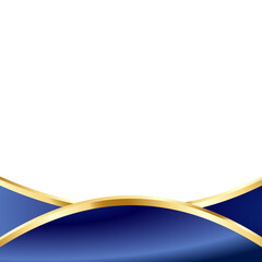 Wall Mural - abstract blue background with gold accent