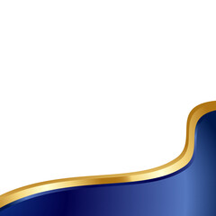 Wall Mural - abstract blue background with gold accent