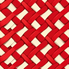 Poster - Decorative Lattice Pattern with Intertwined Curves for Seamless Background Design
