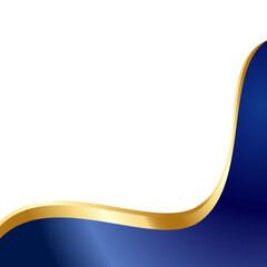 Wall Mural - abstract blue background with gold accent