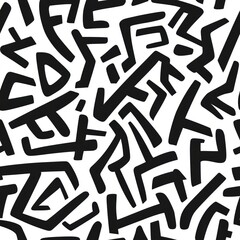 Poster - Bold Typography with Repeating Symbols in Seamless Pattern Design