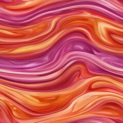 Poster - Stylized Marble Effect with Flowing Veins in Gradient Orange and Pink Colors