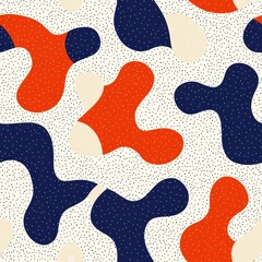 Poster - Dynamic Retro Wave Designs with Flowing Forms in Seamless Patterns