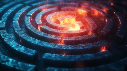 Leinwandbilder - Creative maze illustration