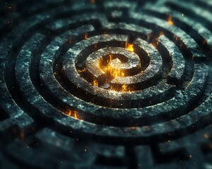 Leinwandbilder - Abstract maze design