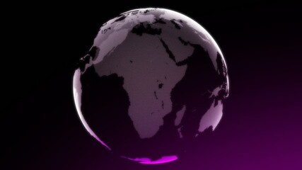 Poster - Rotating globe animation. globe and light news breaking news background. particle and line glow move around digital world particle effect