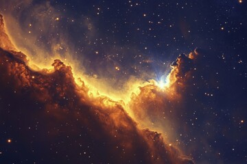 Wall Mural - cosmic clouds glowing in stellar nursery captured in breathtaking detail