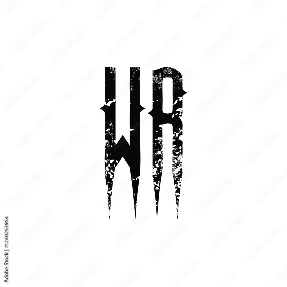 Wrb Monogram WR monogram logo design letter text name symbol monochrome logotype ...