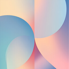 Poster - Abstract Pastel Curves: Modern abstract composition of overlapping pastel color gradients, featuring fluid shapes and a minimalist design. Evokes a sense of calm and sophistication.