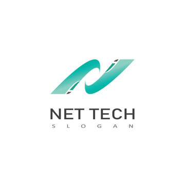 Technology illustration logo vector template