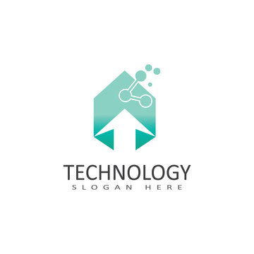 Technology illustration logo vector template