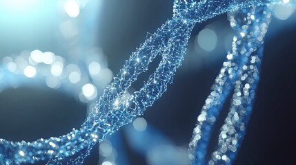 Poster - Exploring genetic structures laboratory scientific visualization high-tech environment close-up view dna and innovation