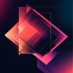 Poster - Abstract Geometric Shapes: An abstract design with vibrant hues and contrasting shapes creates an artistic and dynamic visual experience.