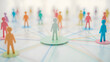 © KeetaKawee - Colorful human figures representing social connections and networking concepts in a modern abstract setting