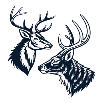 Deer Head Silhouettes