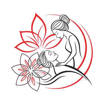 woman with flowers