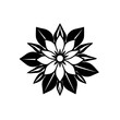 © MatandSterre - Black and White Flower Design: Elegant Monochrome Floral Illustration - Botanical Graphic Art