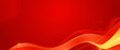 © Govindan maruthai - Abstract Curved Red Shape with Lighting Effect – Luxury Design on Red Background with Copy Space