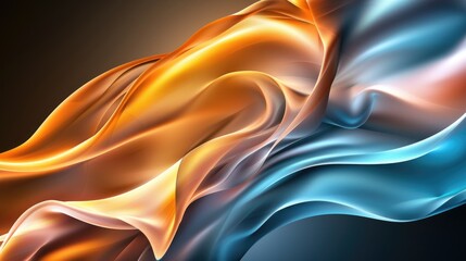 Poster - Dynamic flowing liquid art abstract background digital illustration vibrant colors close-up visual concept
