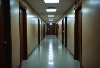 Aufkleber - Empty corridor of the office building