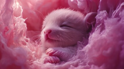 Fototapete - Heartwarming 8k image of a fetus resting peacefully within the maternal belly illuminated by soft pink light displaying intricate details like tiny toes and peaceful expression