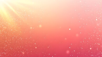 Wall Mural - Abstract Pink Orange Gradient Background with Sparkling Dust and Light Rays