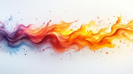 Wall Mural - Fluid fiery waves. Generative AI