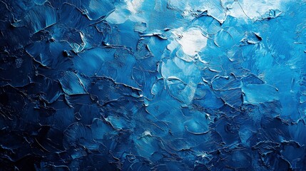 Poster - Vibrant Blue Cubic Background Featuring Texture and Depth with Various Shades