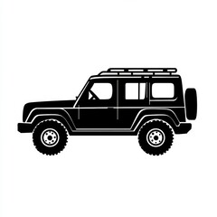 Leinwandbilder - Silhouette of an auto vehicle icon showcasing a rugged design suitable for various terrains. Generative AI