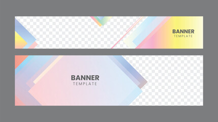 Fototapete - Web Advertising Banner Template Design. Modern Standard Size Web Layout Set for Digital Marketing. Vector Illustration.
