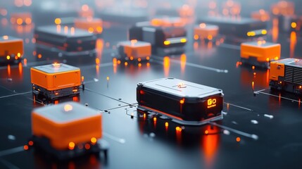 Poster - AI-powered robots transforming material handling.