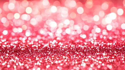 Wall Mural - Sparkling Pink Glitter Background Texture Bokeh Lights