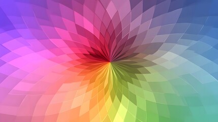 Wall Mural - Abstract Rainbow Swirl Geometric Background