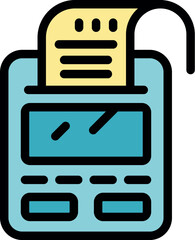Poster - Electronic cash register printing a receipt, showcasing a modern point of sale - pos - system for efficient and seamless transactions