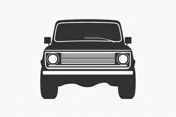 Leinwandbilder - Classic auto vehicle silhouette design capturing the essence of vintage cars in a modern artistic style. Generative AI