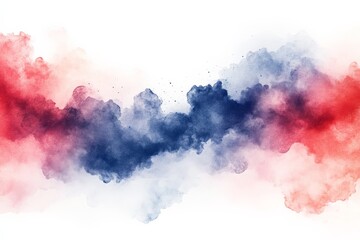Aufkleber - Abstract watercolor design in red, white, and blue hues showcasing a blend of colors and textures