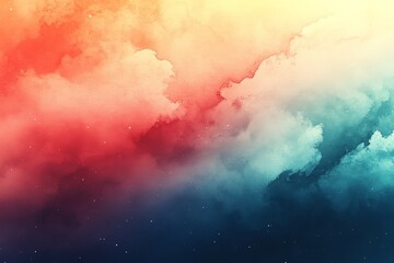 Poster - Colorful abstract cloud formation with vibrant gradients seen in a digital composition