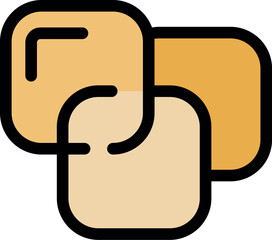 Poster - Intertwined rounded squares symbolize connection, integration, and teamwork, forming a visually appealing graphic