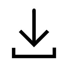 Poster - Download icon in minimalist design for digital content and software concept