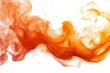© ChaoticMind - Vibrant orange smoke swirling in an artistic display against a white background