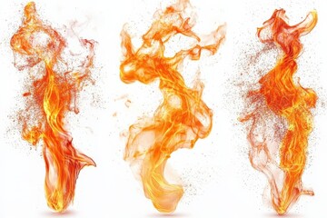 Fototapete - Colorful flames dancing with sparks and swirling smoke create a captivating visual display in an abstract design