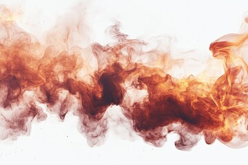 Poster - Colorful smoke swirls blending warm tones in an abstract artistic composition